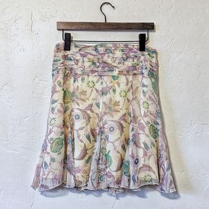 Diane von Furstenberg Silk Floral Skirt